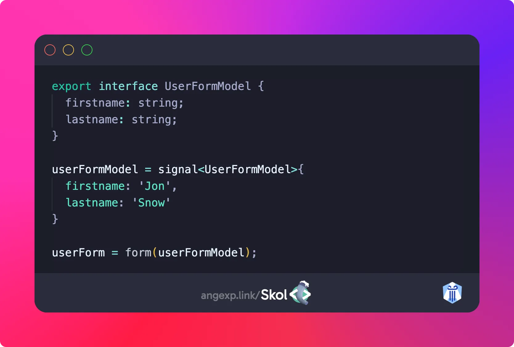 Signal Forms code example